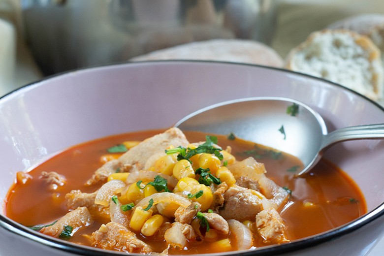 Hühner-Maissuppe