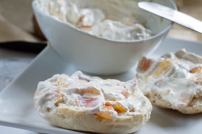Pfirsich-Frischkäse mit Vanille