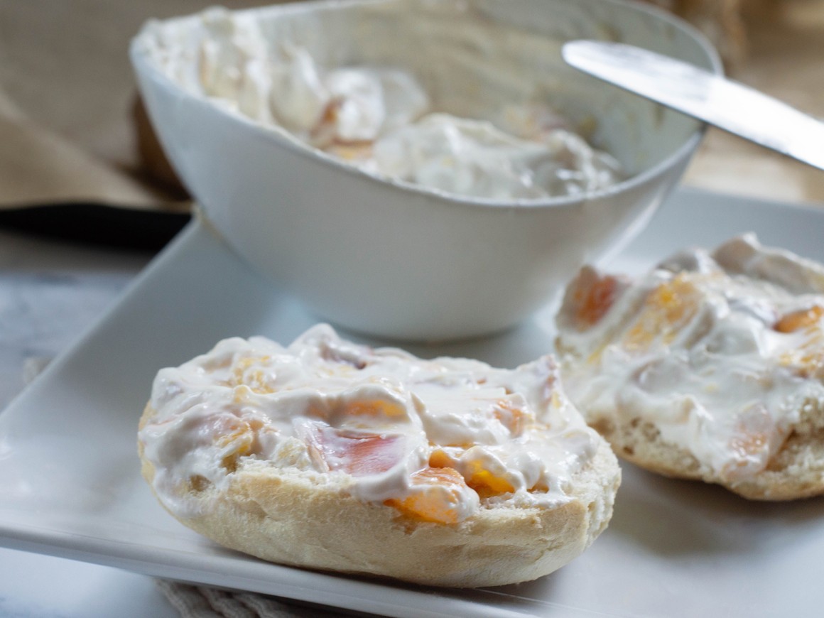 Pfirsich-Frischkäse mit Vanille