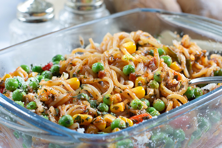 One Pot Gemüsepasta aus dem Backofen