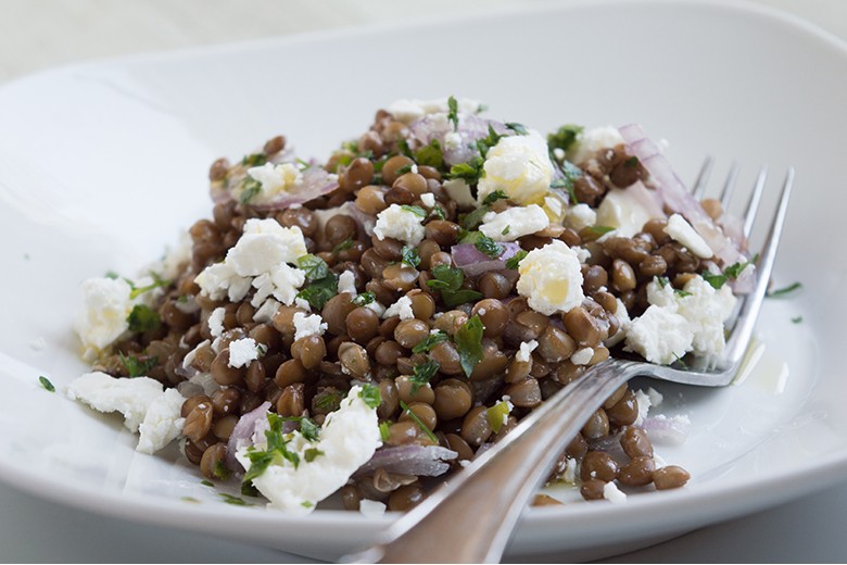 Linsensalat mit Feta