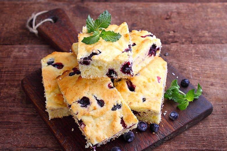 Sommerlicher Blaubeerkuchen