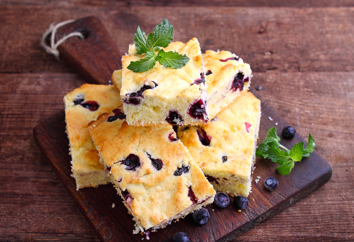 Sommerlicher Blaubeerkuchen