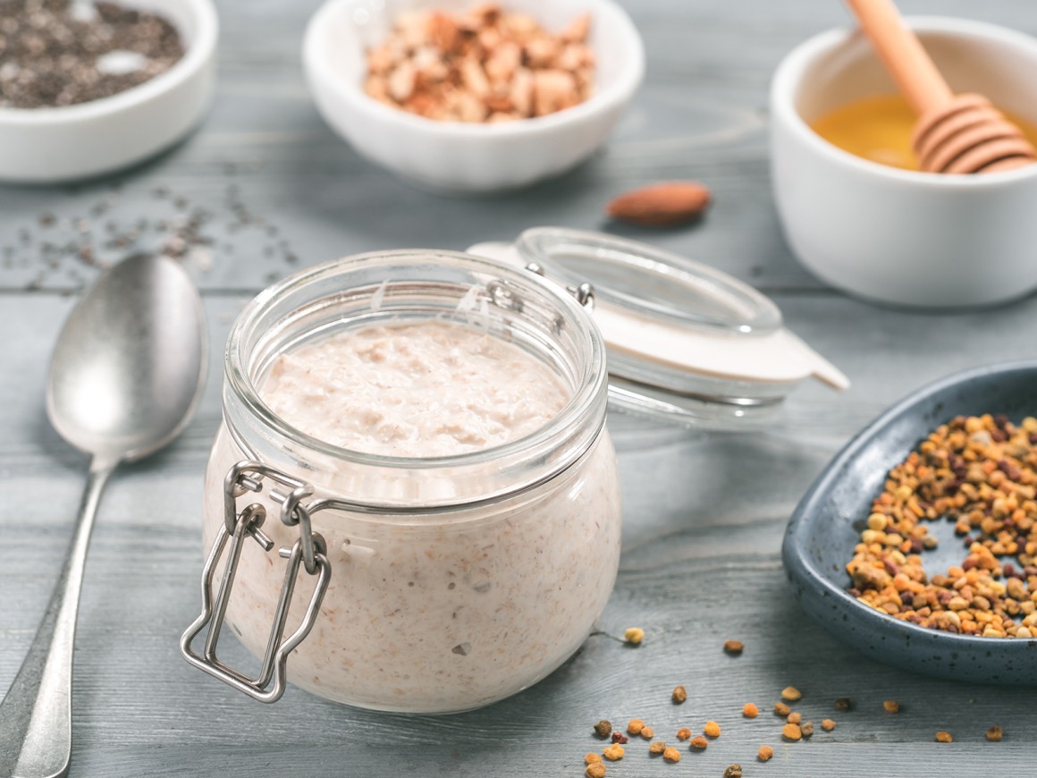 Overnight Oats mit Mandeln