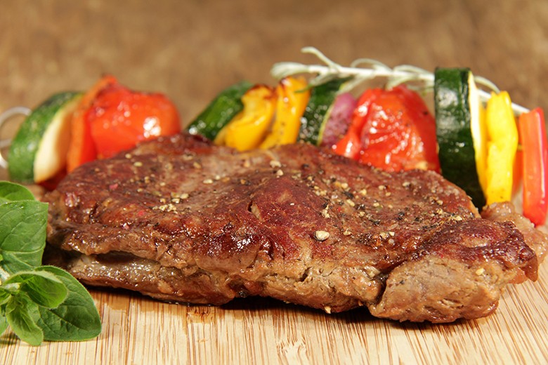 Rumpsteak mit Gemüse