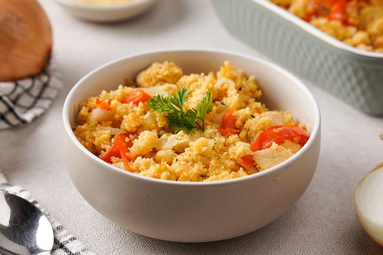 Paprika-Couscous mit Hähnchen
