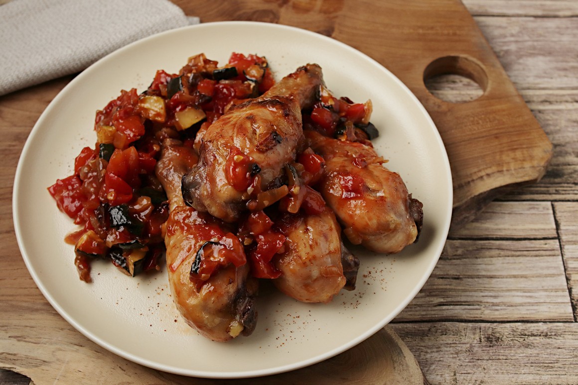 Pollo fino auf Ofengemüse