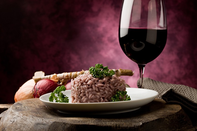 Risotto mit Rotwein