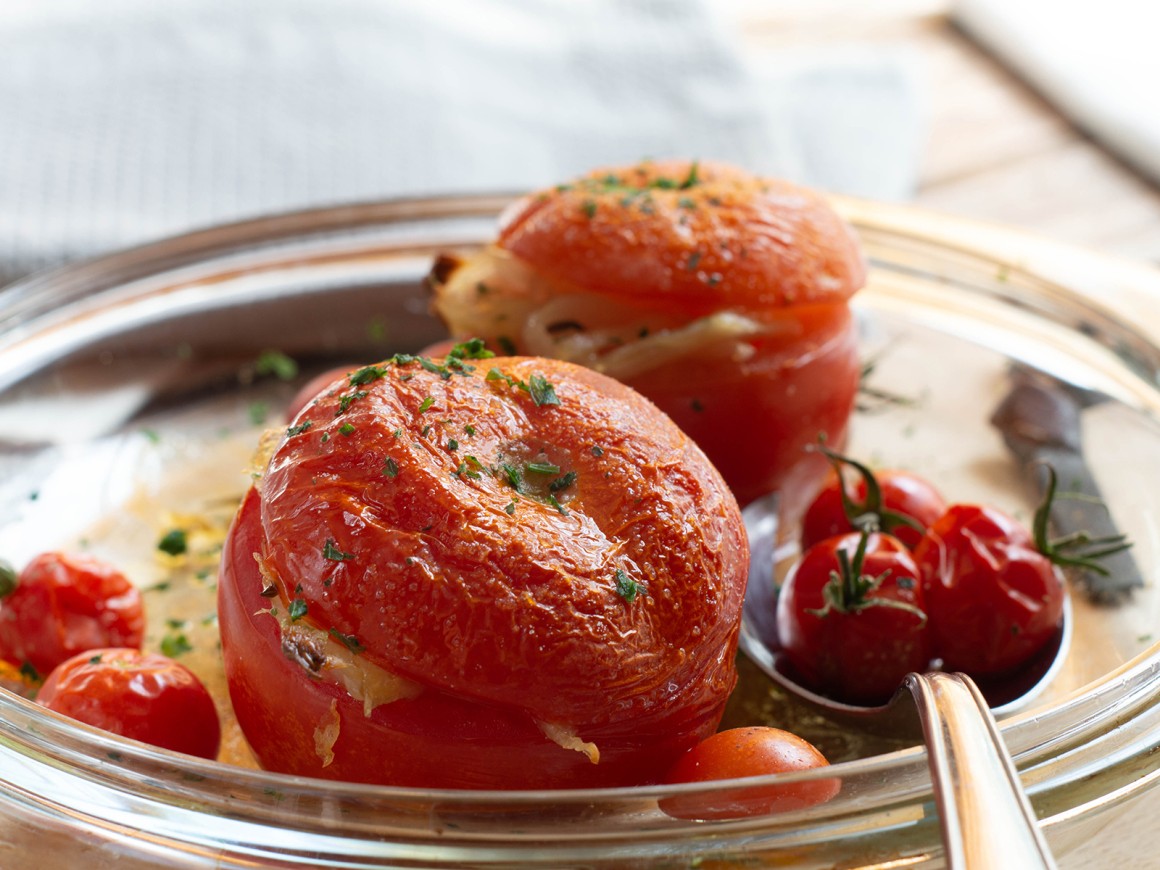 Gedämpfte Tomaten mit Kohl