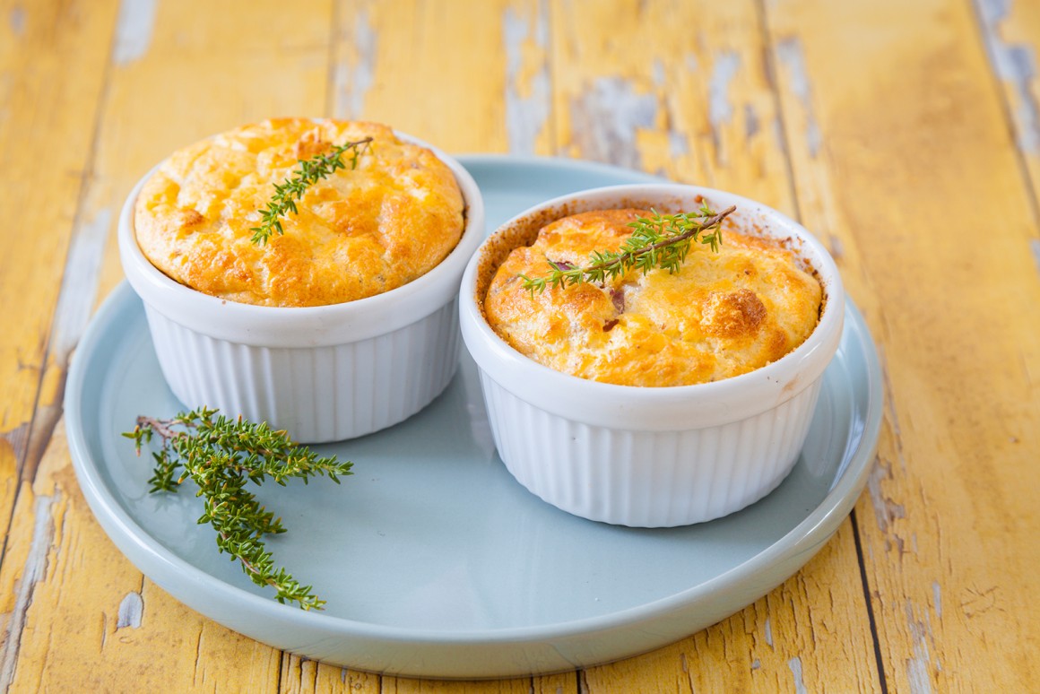 Käsesouffle mit Speck - Rezept
