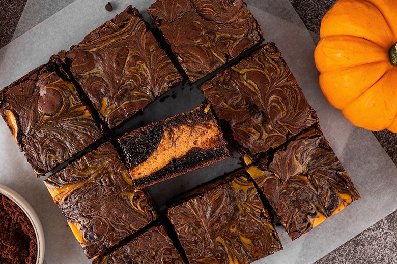 Kürbis-Cheesecake-Brownies