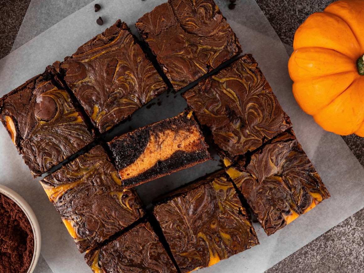 Kürbis-Cheesecake-Brownies