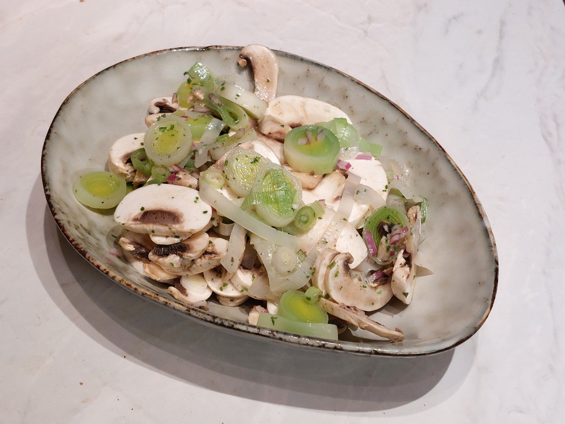 Champignon-Lauch-Salat