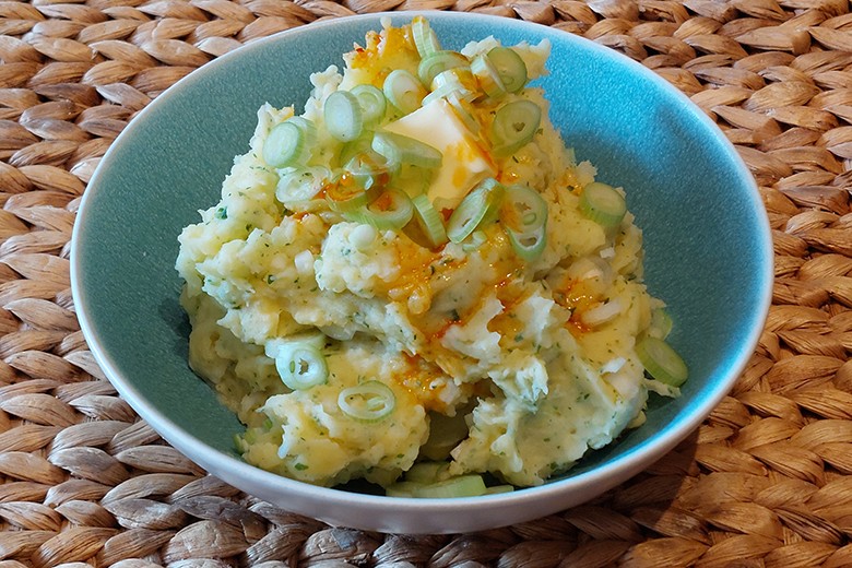 Kartoffelstampf mit Lauchzwiebeln