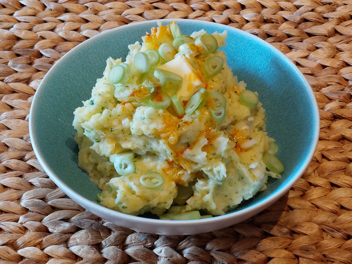 Kartoffelstampf mit Lauchzwiebeln