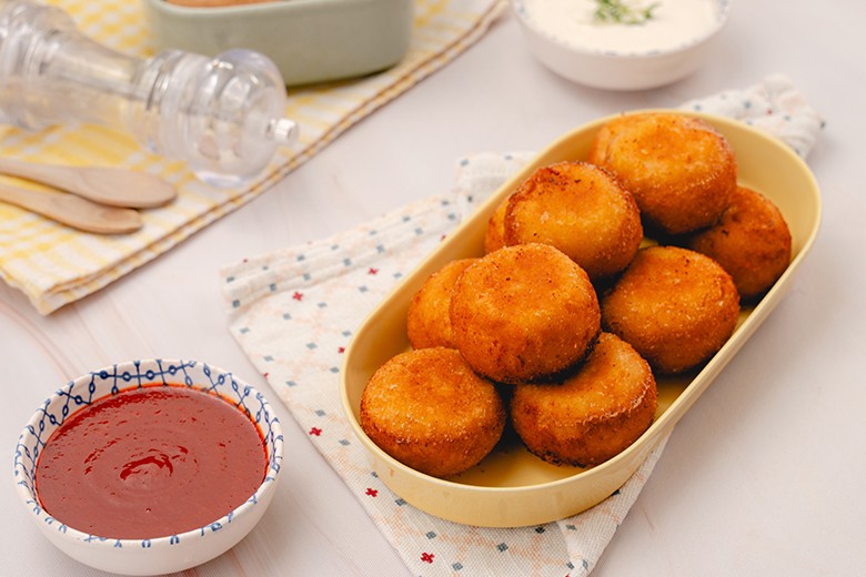 Gefüllte Kartoffelbällchen mit Frischkäse