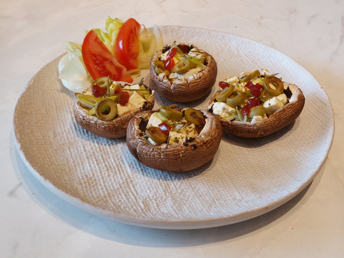 Gefüllte Champignons mit Feta