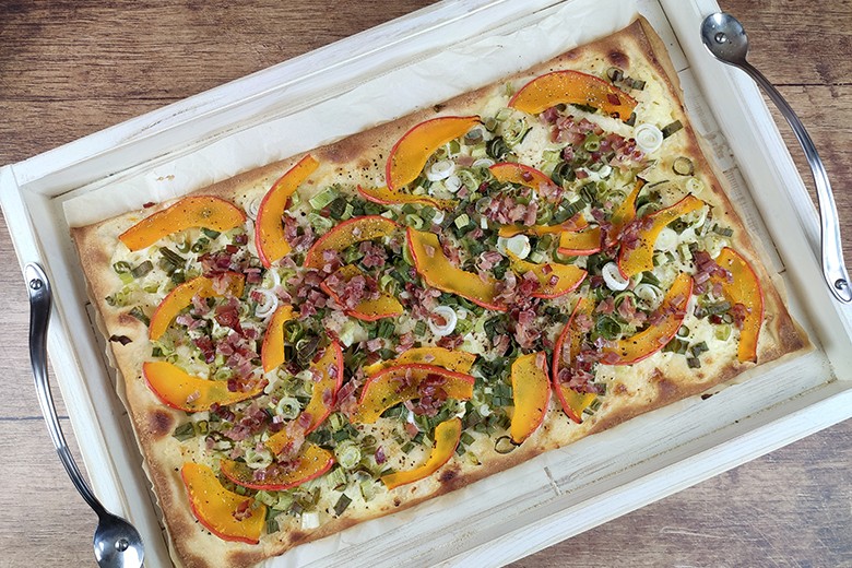 Kürbis-Flammkuchen