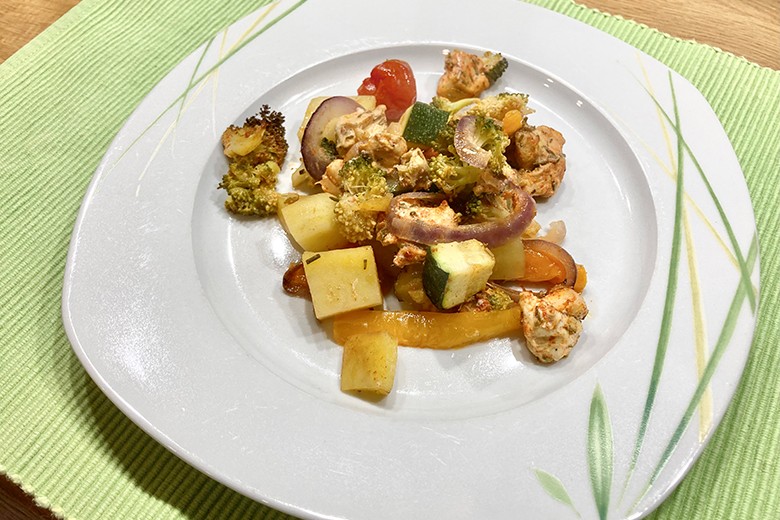 Ofengemüse mit Hähnchen