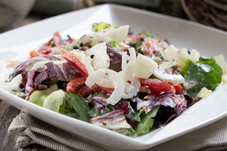 Radicchiosalat mit Pfefferdressing