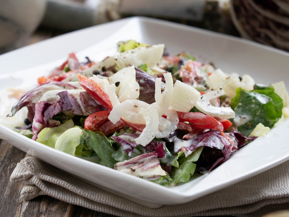 Radicchiosalat mit Pfefferdressing