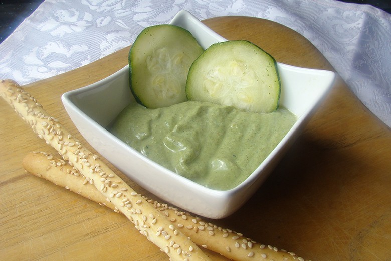 Aufstrich aus Zucchini und Spinat