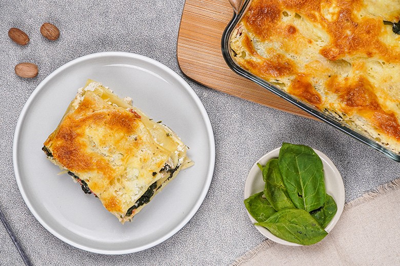 Einfache Spinatlasagne
