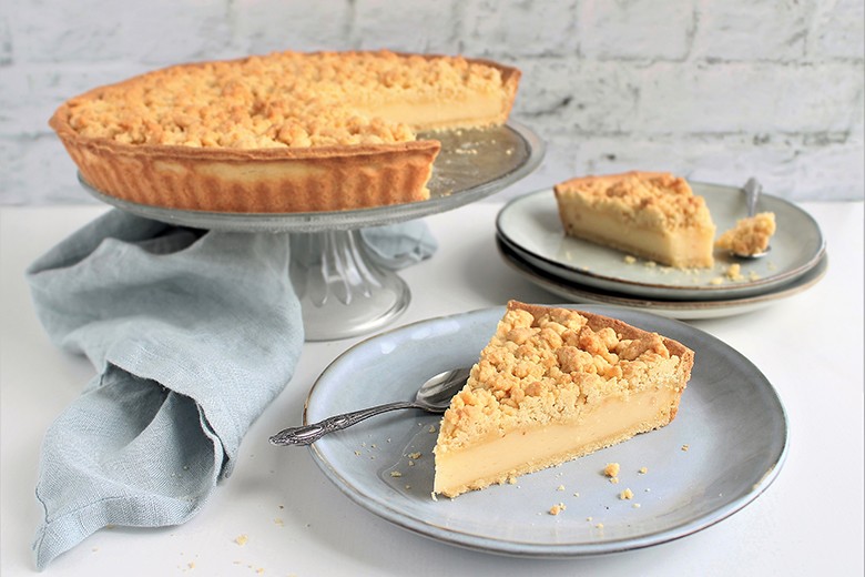 Streuselkuchen mit Pudding