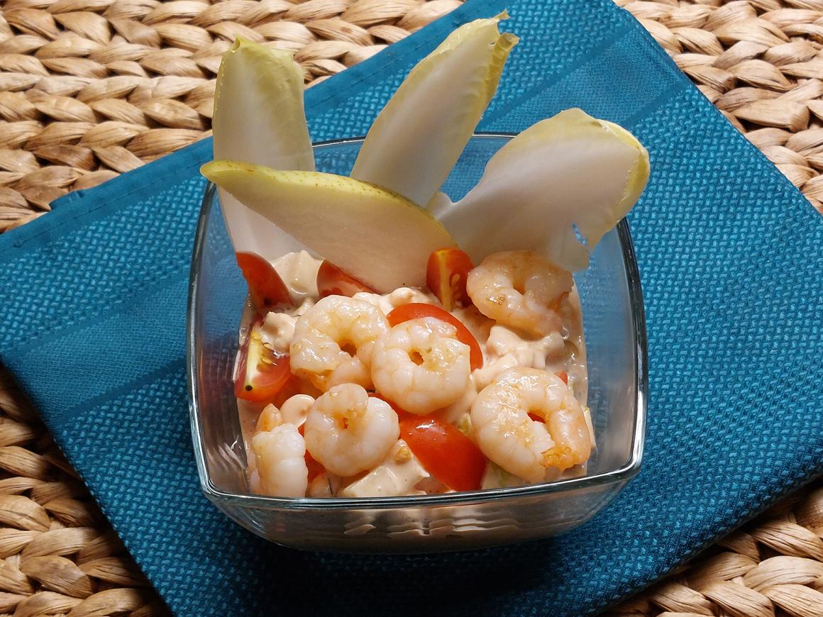 Garnelencocktail mit Birne