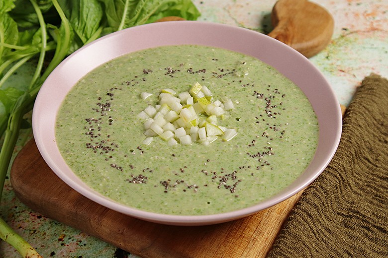 Spinat Smoothie-Frühstück