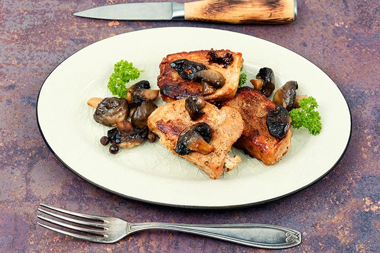 Schweinefilet mit Pilzen