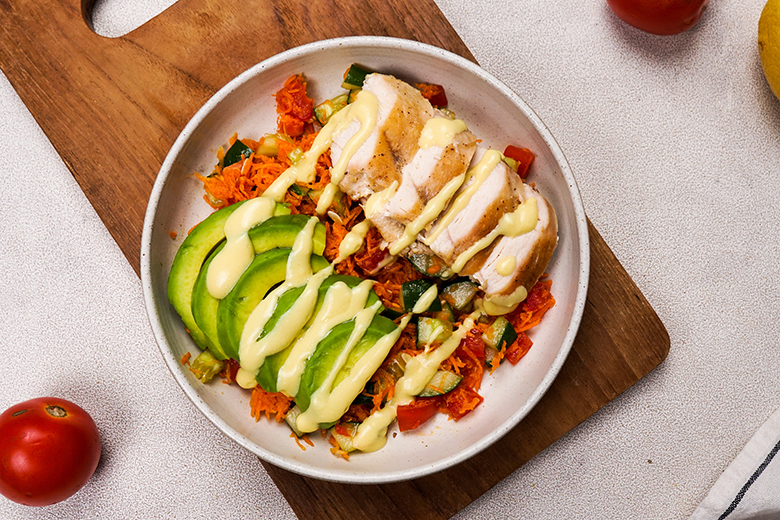 Low Carb Bowl mit Huhn