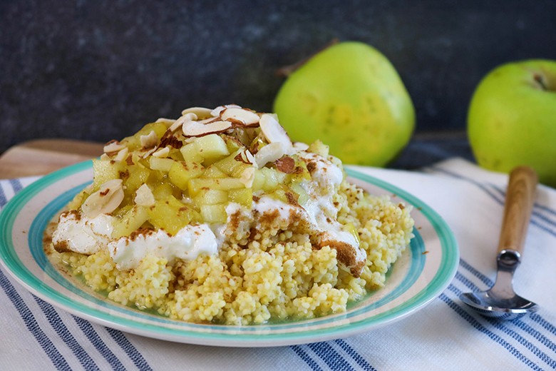 Hirse-Kompott mit Apfel-Zimt