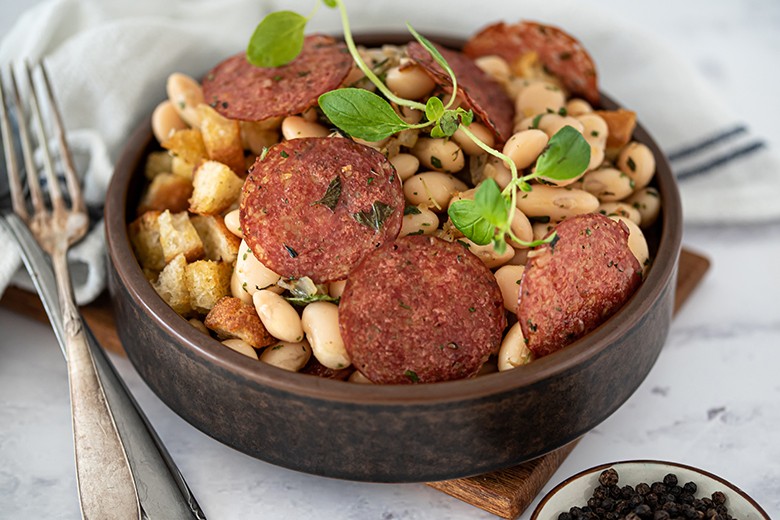 Weißer Bohnensalat