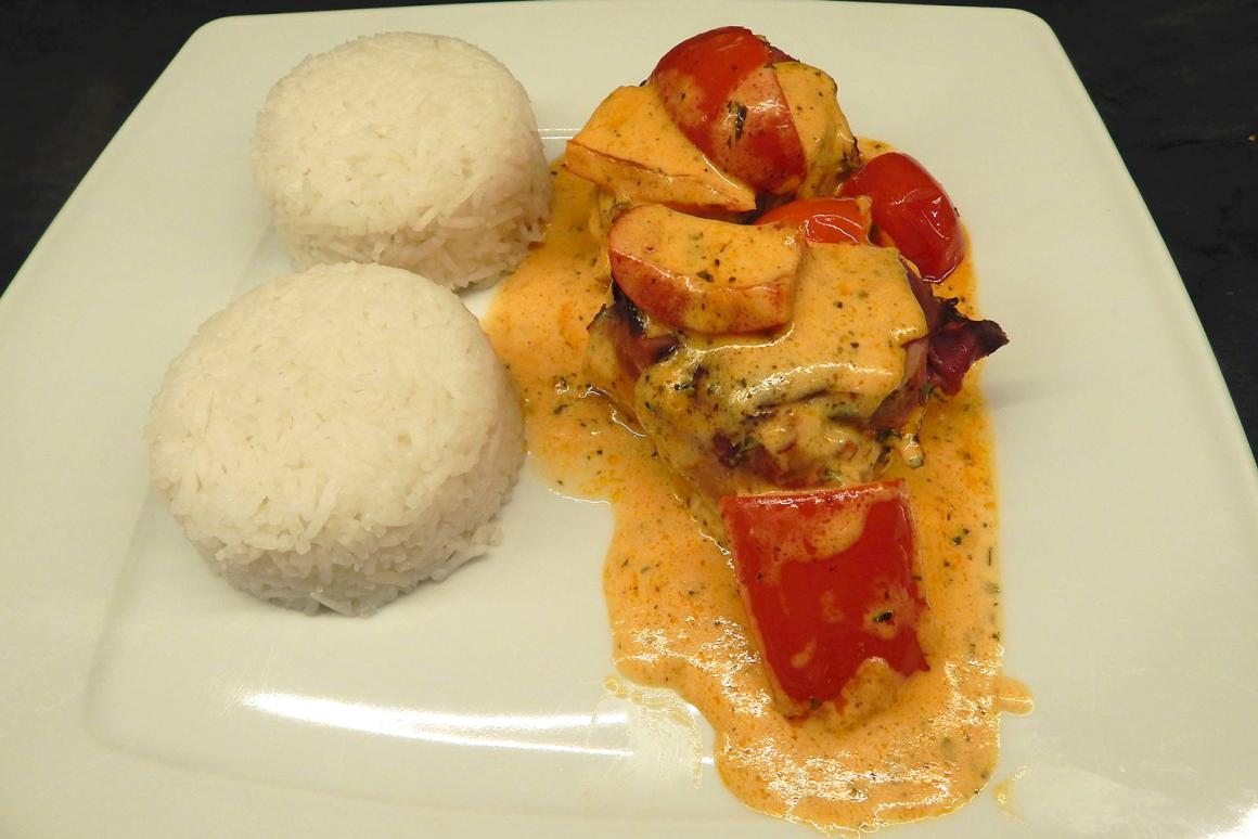 Schweinefilet mit Paprikasauce