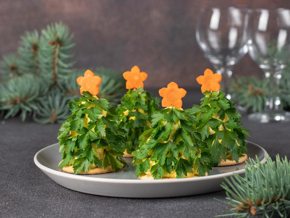 Pikante Weihnachtsbäumchen