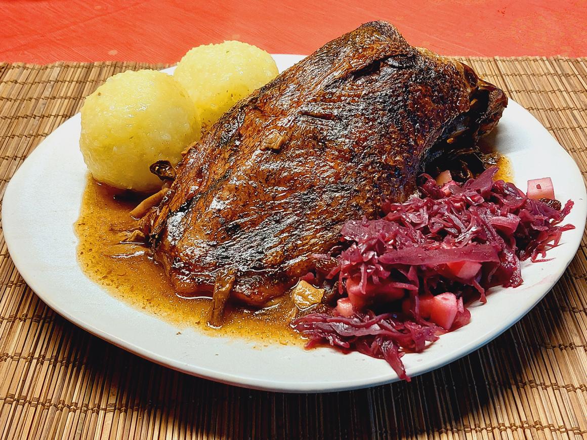 Glasierte Gänsebrust