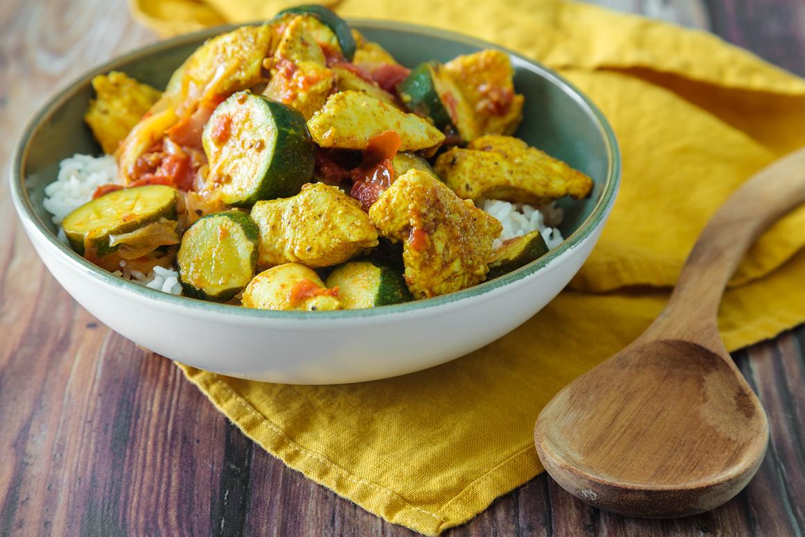 Hähnchencurry aus dem Ofen
