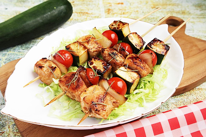 Puten-Zucchini-Spieß
