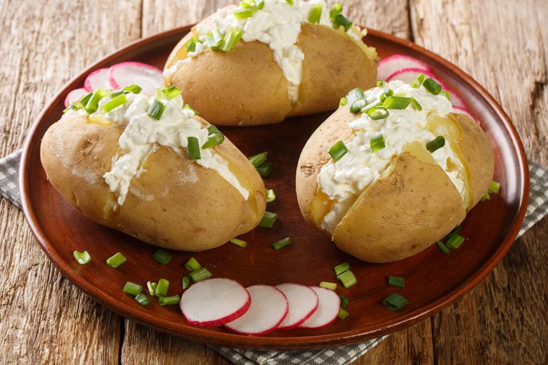 Pellkartoffeln mit Cottage Cheese
