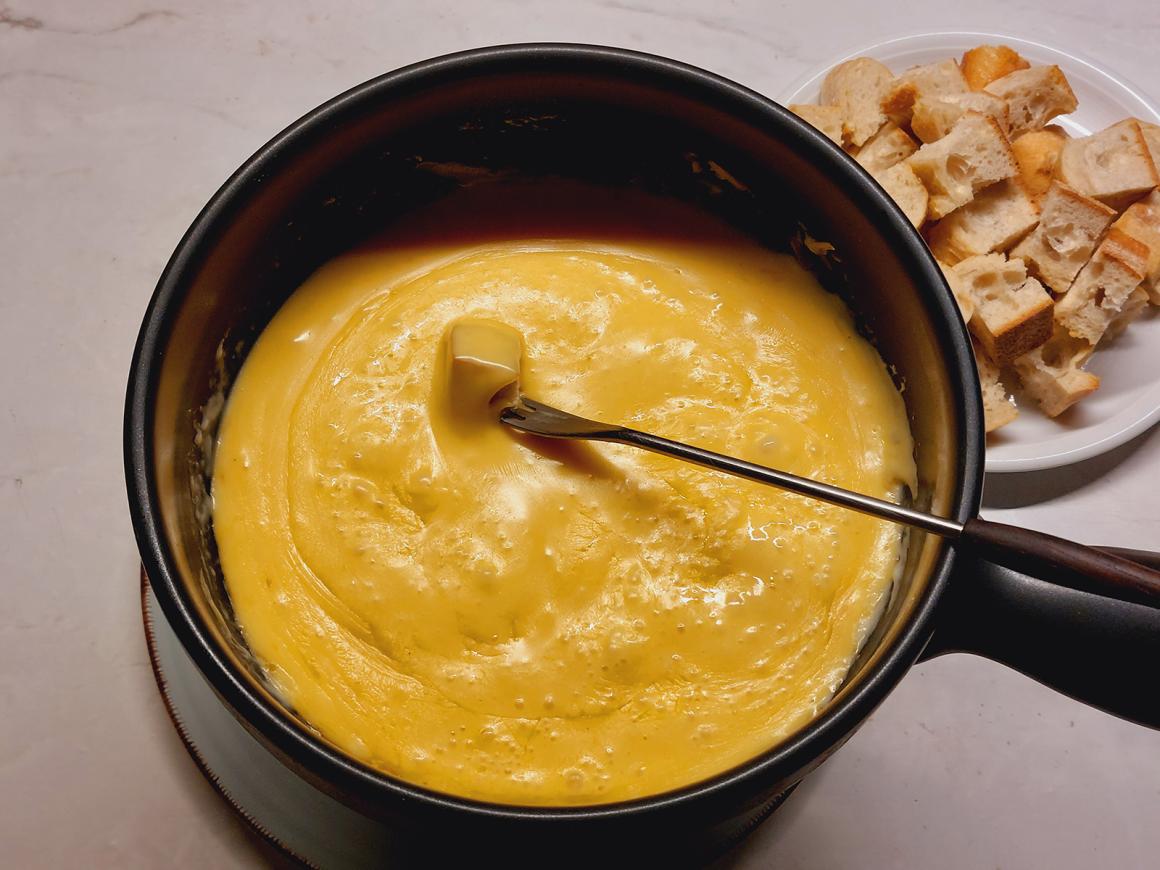 Cheddar Käse-Fondue