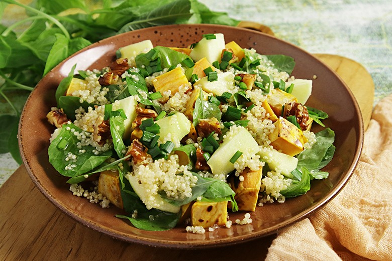 Süßkartoffelsalat mit Quinoa
