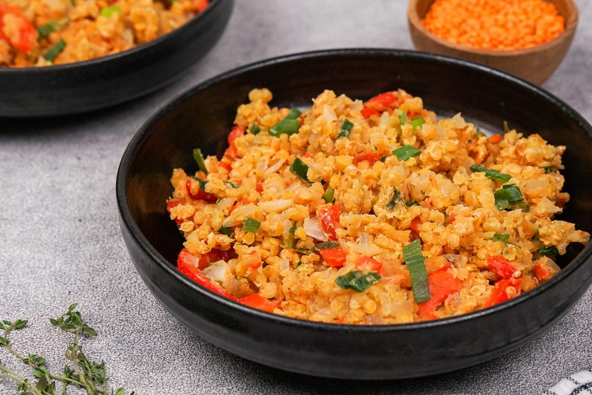 Rote Linsen mit Paprika