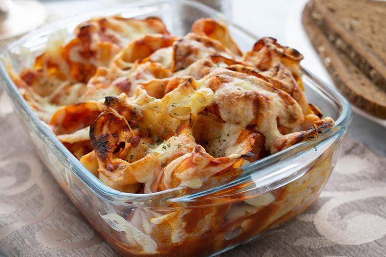 Crespelle mit Kräuter-Hack-Füllung