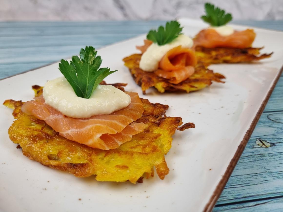 Kartoffelpuffer mit Räucherlachs
