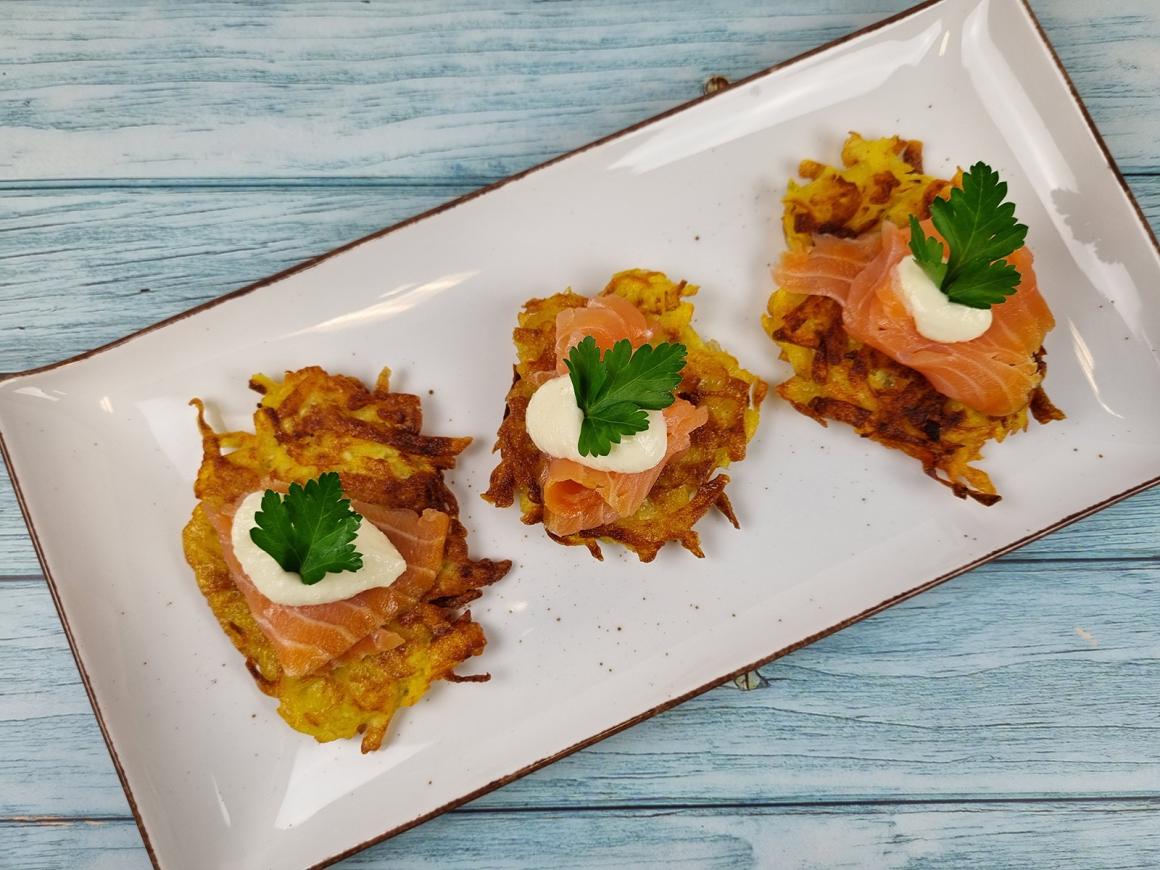 Kartoffelpuffer mit Räucherlachs