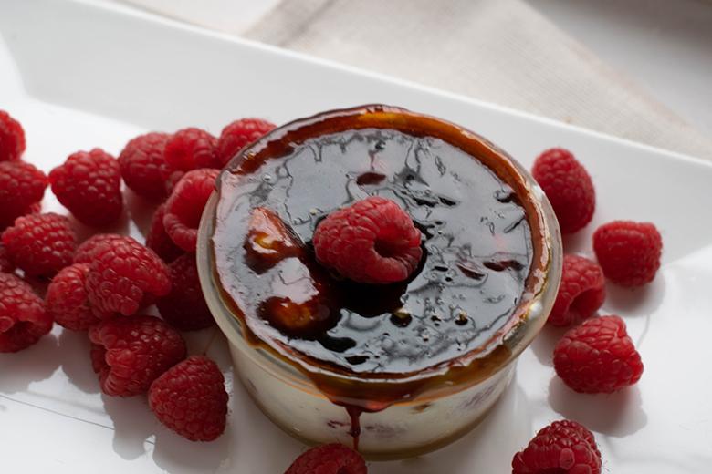 Himbeer-Karamell-Dessert