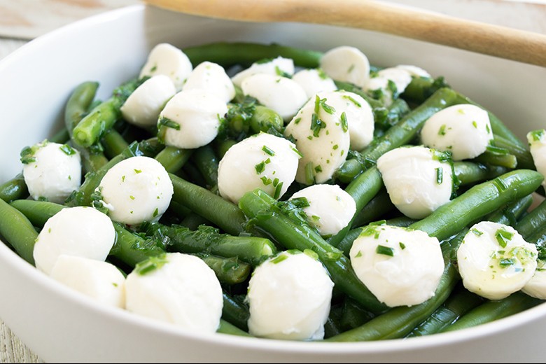 Bohnensalat mit Mozzarella