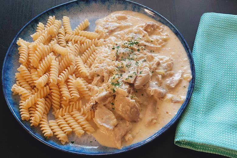 Hühnerragout in Meerrettichsoße