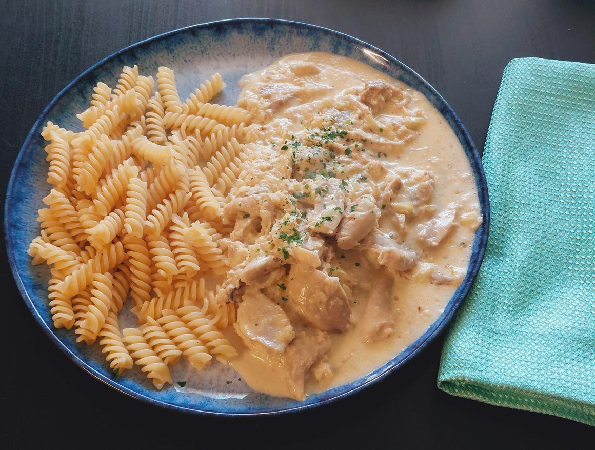 Hühnerragout in Meerrettichsoße